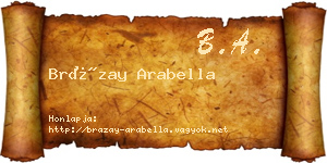 Brázay Arabella névjegykártya